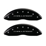 MGP 4 Caliper Covers Engraved Front Block/Challenger Engraved Rear Vintage Style/RT Blk fnsh slvr ch