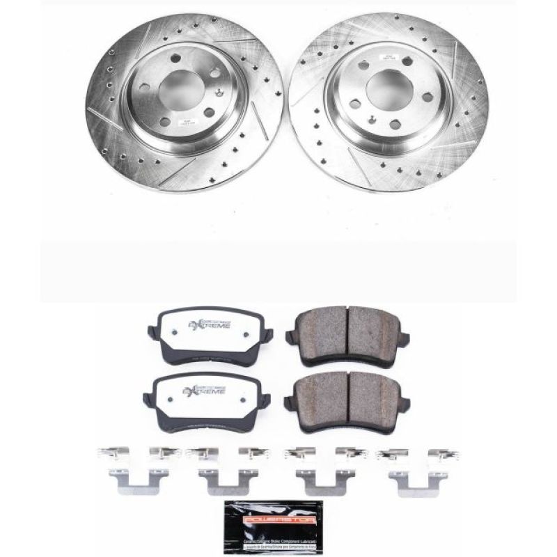 Power Stop 09-16 Audi A4 Rear Z26 Street Warrior Brake Kit