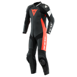 Dainese Tosa 1PC Leather Suit Perforated Black/Fluorescent Red/White Size - 50