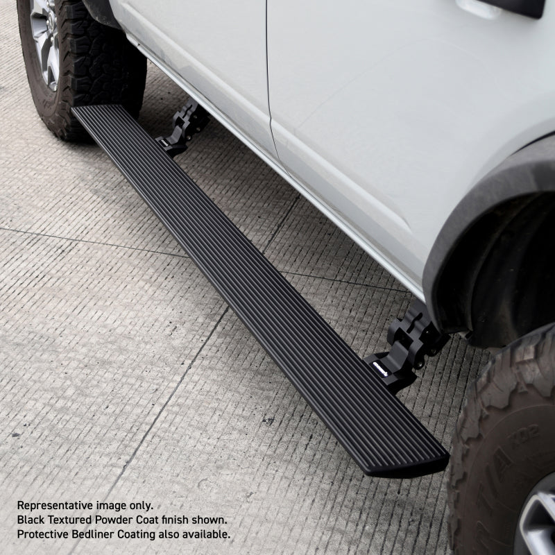 RealTruck 15-19 Chevy Silverado 25/3500HD CC 4dr VoltStep Electric Running Board Kit - Bedliner Coat