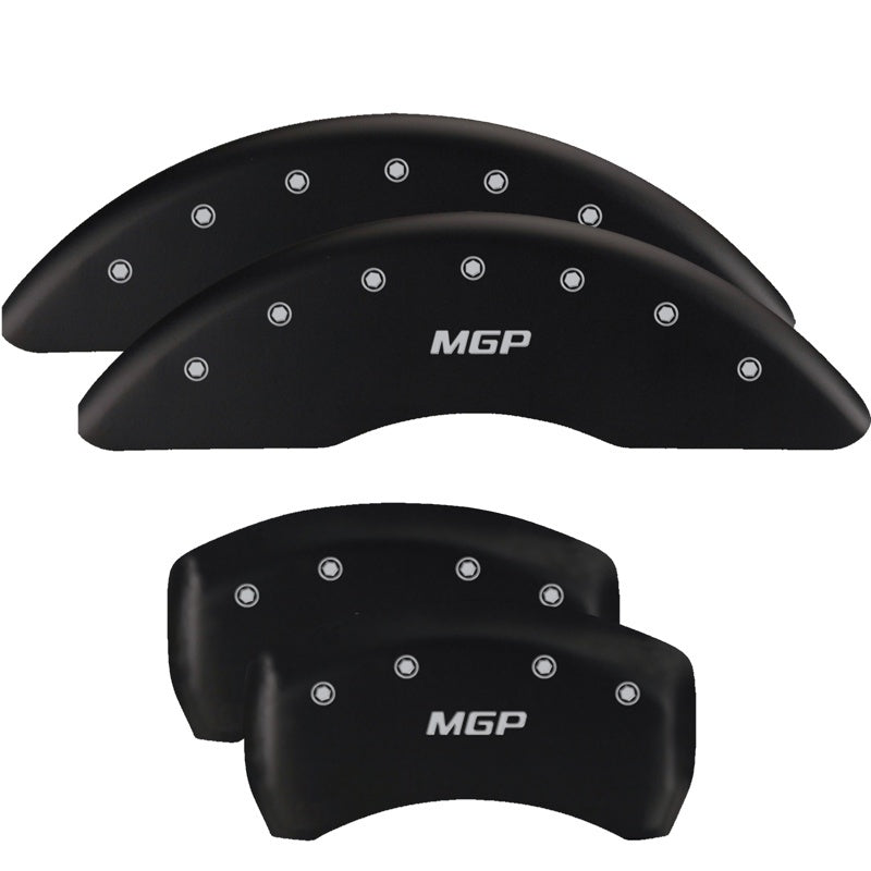 MGP 4 Caliper Covers Engraved Front & Rear MGP Black finish silver ch