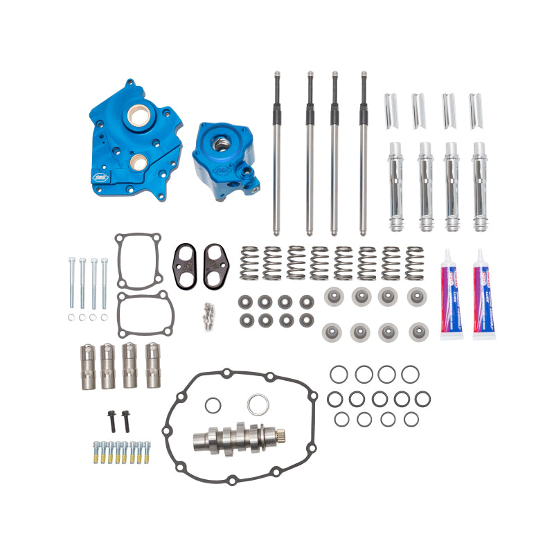 S&S Cycle 2017+ Oil Cooled M8 Models Chain Drive 550C Cam Chest Kit w/ Chrm Pushrod Tubes Incl. VVT