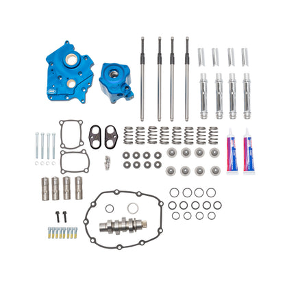 S&S Cycle 2017+ Oil Cooled M8 Models Chain Drive 550C Cam Chest Kit w/ Chrm Pushrod Tubes Incl. VVT