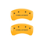 MGP 4 Caliper Covers Engraved Front & Rear Block/Challenger Yellow finish black ch