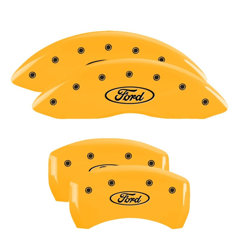 MGP 4 Caliper Covers Engraved Front & Rear ST Yellow finish black ch