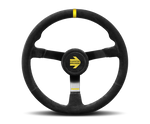 Momo MODN41 Steering Wheel 410 mm - Black Suede/Black Spokes/1 Stripe