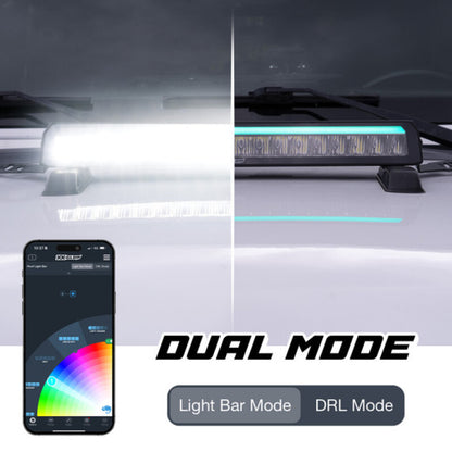 XK Glow 50in Offroad Light Bar w/ RGBW Chasing DRL & App Control