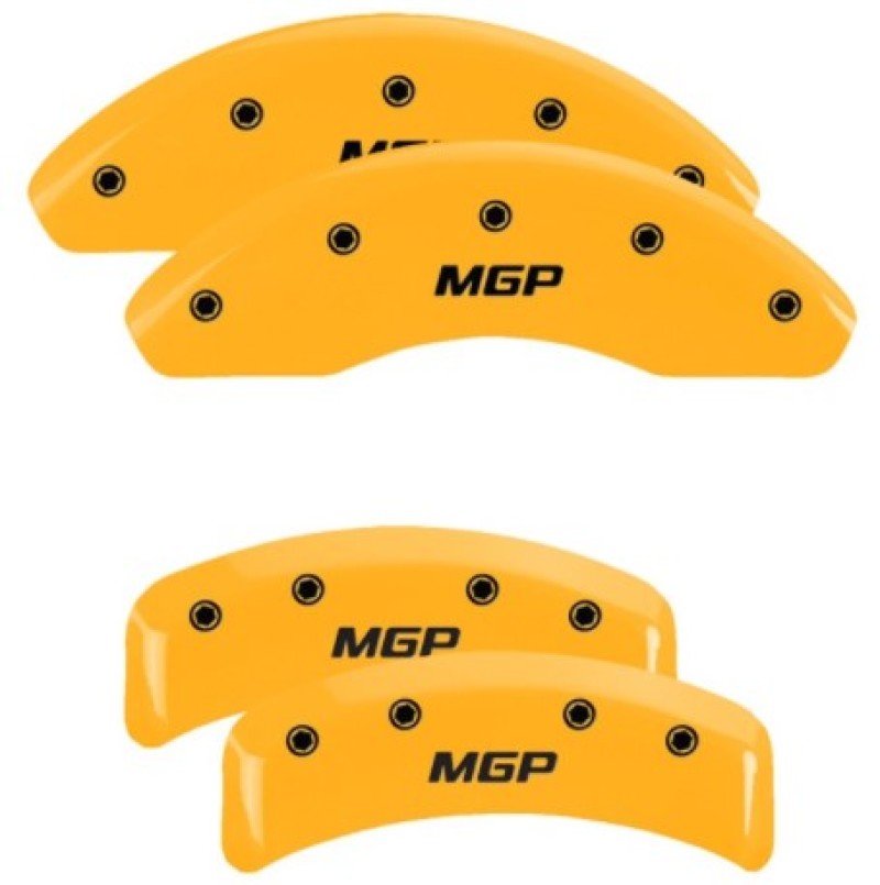 MGP 4 Caliper Covers Engraved Front & Rear MGP Yellow Finish Black Characters 1991 BMW 325