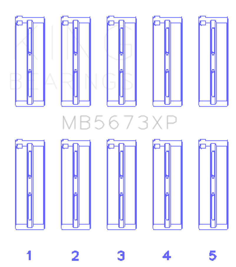 King Engine Bearings Honda F20C/F22C 16v Performance Main Bearing Set - Size STD