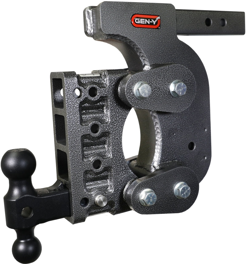 Gen-Y The Boss Torsion-Flex 2in Shank 12.5in Drop 16K Hitch w/GH-051 Dual-Ball/Stabilizer Kit