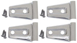 Kentrol 07-18 Jeep Wrangler JK Door Hinge Overlays 4 Pieces 2 Door - Polished Silver