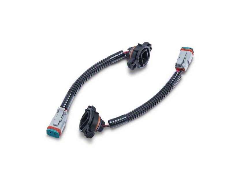 Raxiom 10-18 Jeep Wrangler JK Axial Series H16 to Deutsch Fog Light Wire Harness Adapter Set