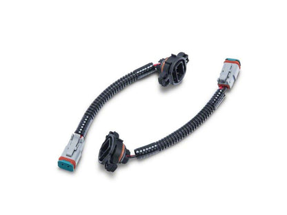 Raxiom 10-18 Jeep Wrangler JK Axial Series H16 to Deutsch Fog Light Wire Harness Adapter Set