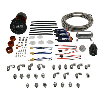 DeatschWerks X2 Series Fuel Pump Hanger w/ Dual DW420 Pumps/PTFE Plumbing kit for 92-00 Honda Civic