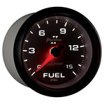 Autometer Phantom II 2-5/8in 0-15PSI Mechanical Fuel Pressure Gauge