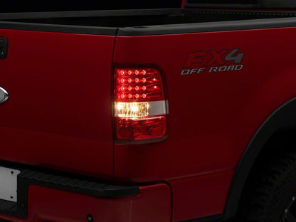 Raxiom 04-08 Ford F-150 Styleside LED Tail Lights- Chrome Housing- Red/Clear Lens