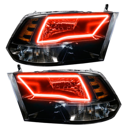 Oracle Lighting 09-18 RAM 1500 Sport Halo Headlights - Blk Housing w/No Controller