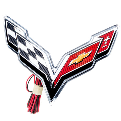 Oracle Corvette C7 Rear Illuminated Emblem - Dual Intensity - UV/Purple