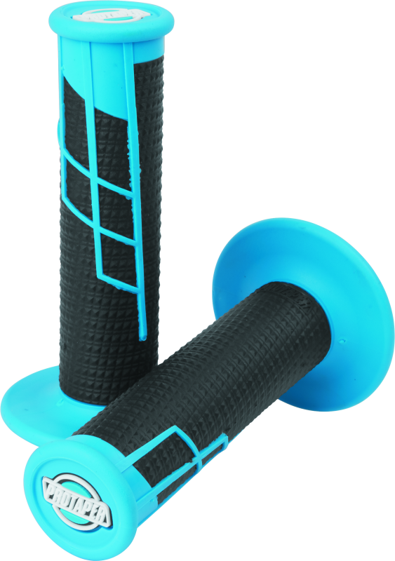 ProTaper Clamp-On 1/2 Waffle Grip - Neon Blue/Black