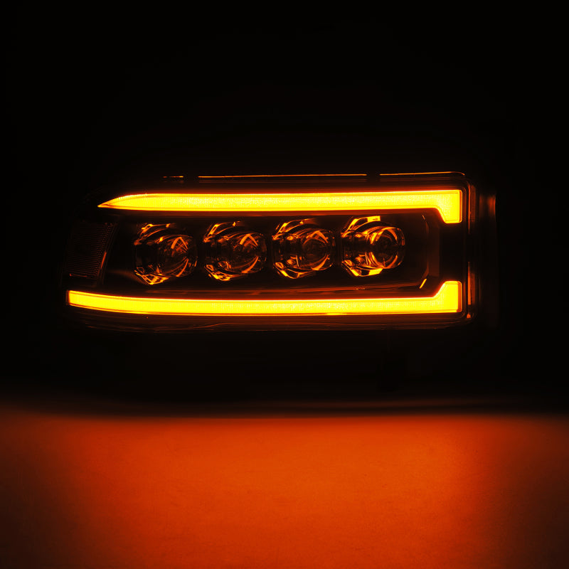 AlphaRex 94-01 RAM 1500 NOVA LED Proj Headlights Blk w/Activ Light/Seq Signal/SB DRL