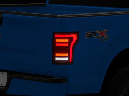 Raxiom 15-20 Ford F-150 RBX LED Tail Lights- Black Housing- Smoked Lens