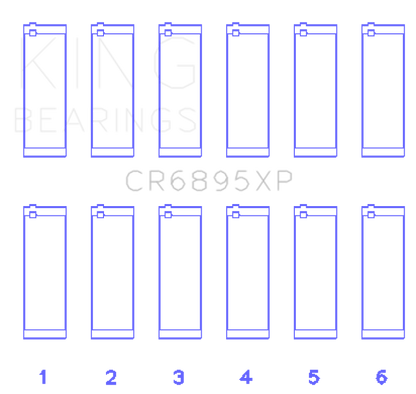 King Ford Ecoboost 3.5L V6 pMaxBlack Coated Connecting Rod Bearing Set - Size +0.25mm