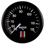 Autometer Stack Instruments 52mm 50-115 Celsius 3/8 BSPT (M) Mechanical Water Temp Gauge - Black