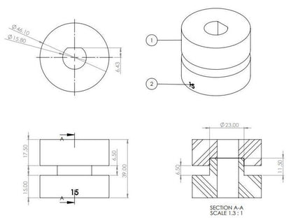 SuperPro Front Shock Absorber Upper Bushing Kit