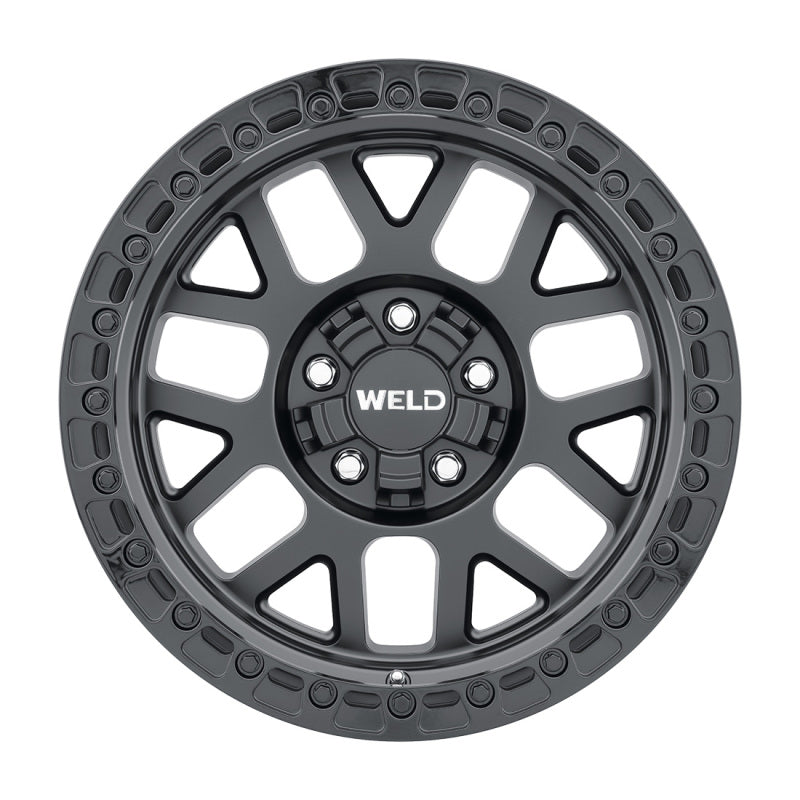 Weld Off-Road W104 17X10 Cinch 5X114.3 5X127 ET-25 BS4.50 Satin Black / Gloss Black 78.1