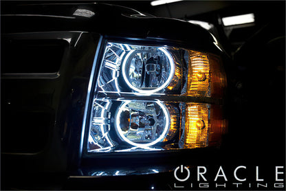 Oracle 07-13 Chevrolet Silverado LED Round Style Headlight Halo Kit - Green