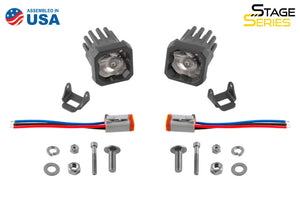 Diode Dynamics Stage Series C1 LED Pod Pro - White Spot Standard RBL (Pair)