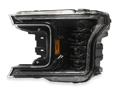 Raxiom 18-20 Ford F-150 CXR Series LED Headlights with Amber DRL- Black Housing- Clear Lens