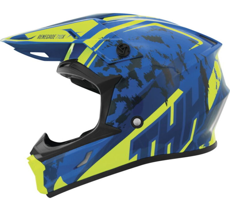 THH Helmets T710XR Renegade Blue/Yellow - XS