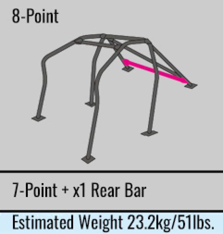 Cusco D1 Chromoly 8-PT Roll Cage Nissan BCNR33 (S/O/No Cancel) CUSCO BLUE