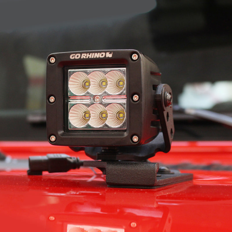 Go Rhino 18-20 Jeep Wrangler JL/JLU/Gladiator JT Light Mount - 3in Cube