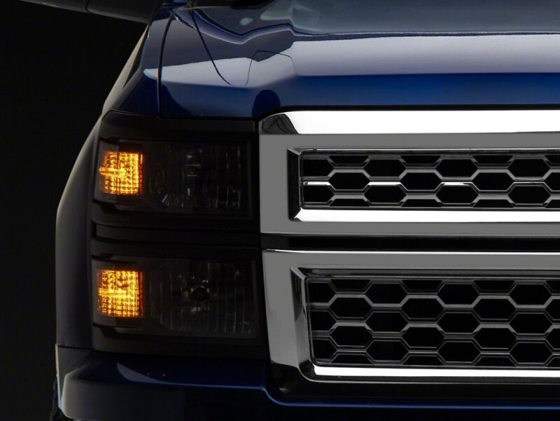 Raxiom 14-15 Chevrolet Silverado 1500 OE Style Headlights/ Black Trim- Black - Clear Lens