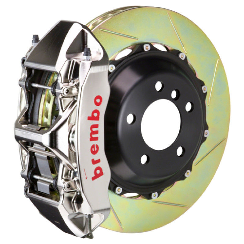 Brembo 92-00 Viper RT-10/GTS Front GTR BBK 6 Piston Billet 355x32 2pc Rotor Slotted Type1 - Nickel