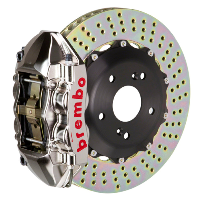 Brembo 06-09 S2000 Rear GTR BBK 4 Piston Billet328x28 2pc Rotor Drilled- Nickel Plated