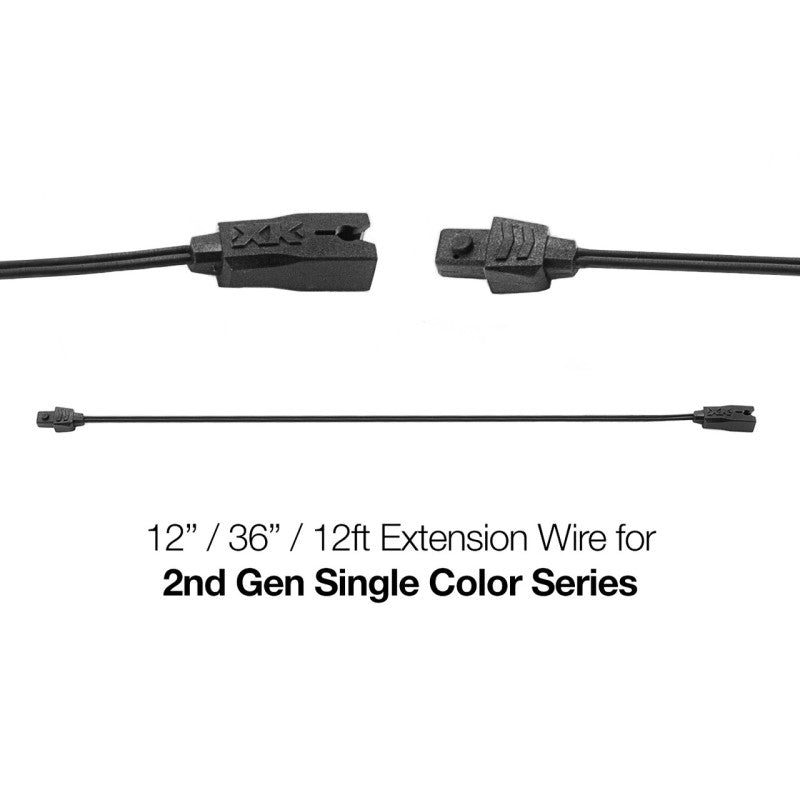 XK Glow Single Color Series 2nd Gen 2pin Extension Wire for 36In