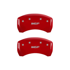 MGP Rear set 2 Caliper Covers Engraved Rear S197/Bar & Pony Red finish silver ch