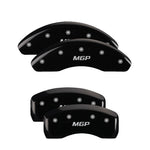 MGP 4 Caliper Covers Engraved Front & Rear Bowtie Black Finish Silver Char 2019 Chevrolet Traverse