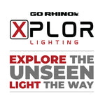 Go Rhino Xplor Bright Series Round LED Driving Light Kit w/DRL (Surface Mount) 6in - Blk (2 pc)