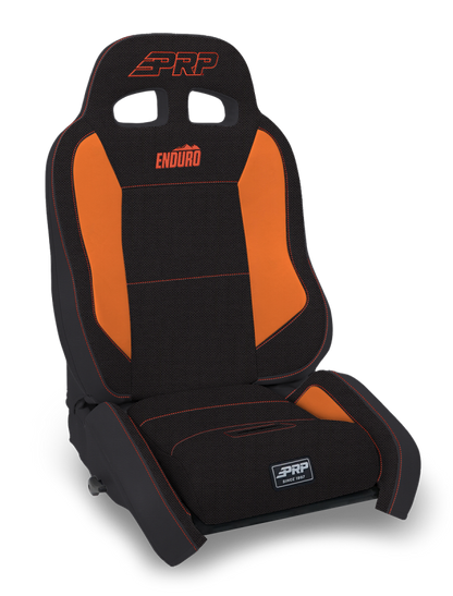 PRP EnduroCrawl Reclining Suspension Seat - Black/Orange Tweed - Driver