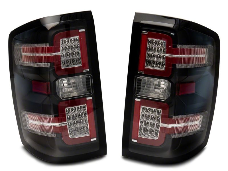 Raxiom 14-18 Chevrolet Silverado 1500 LED Taillights w/ SEQL Turn Signals- Blk Housing (Clear Lens)