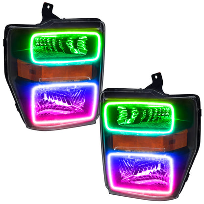 Oracle 08-10 Ford F250/350 LED HL - Black - ColorSHIFT