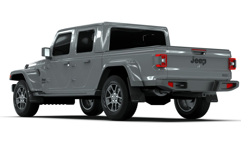 Rally Armor 19-24 Jeep Gladiator JT (Incl. Overland/Sport/Sport S) Black Mud Flap w/Red Logo