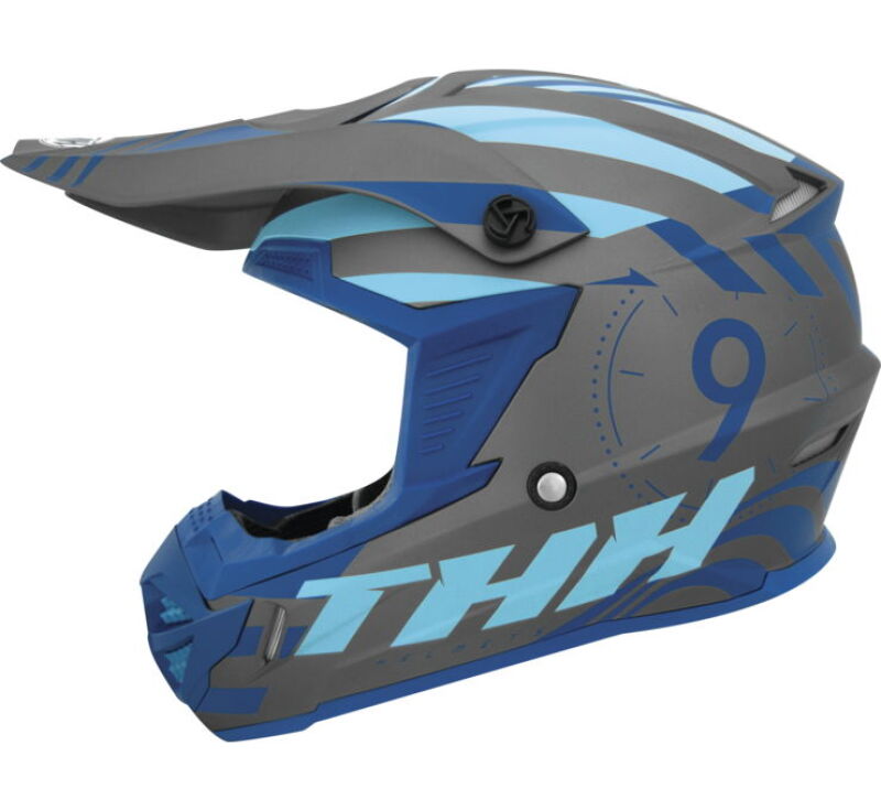 THH Helmets T730X Twister Gray/Blue Youth - Small