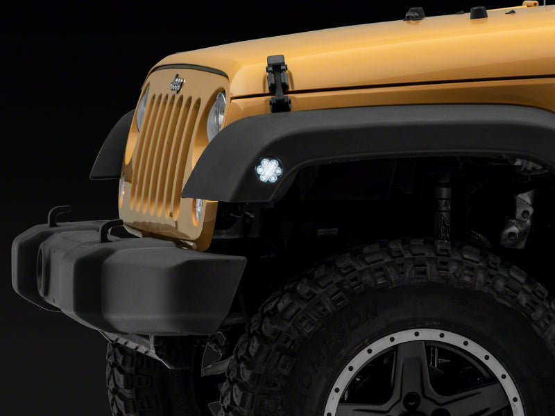 Raxiom 07-18 Jeep Wrangler JK Axial Series Whiite LED Side Marker Lights- Smoked