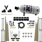 Nitrous Express 8 Cyl Triple-D Dry Direct Port 3 Stage Dry 6 Solenoids Nitrous Kit w/10lb Bottle