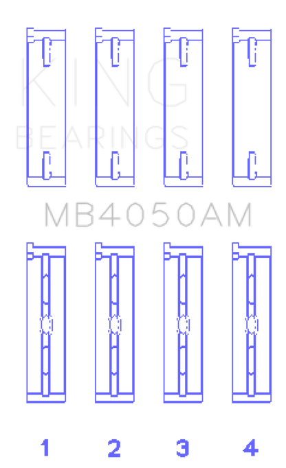 King Engine Bearings Mitsubishi 6G74/6G75 3.5L (Size STD) Main Bearing Set